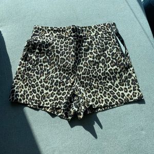 Leopard print shorts